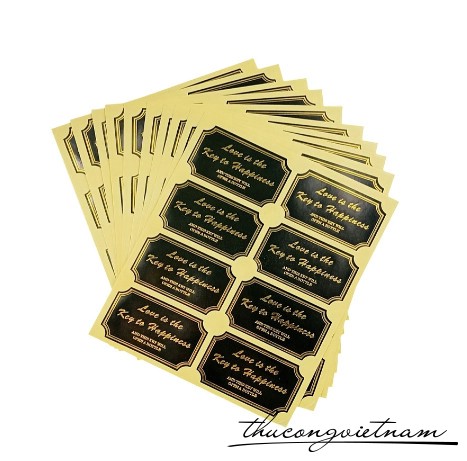 Sticker chữ nhũ 